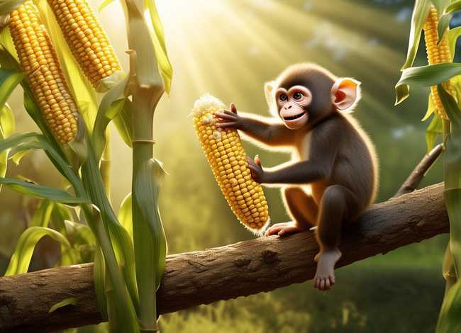 猴子摘玉米的故事，猴子摘玉米的故事 视频