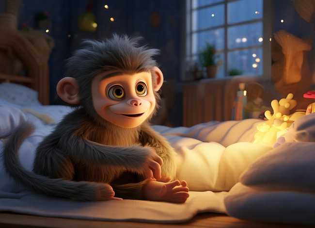 儿童睡前故事猴子点点 - 幼儿睡前猴子小故事