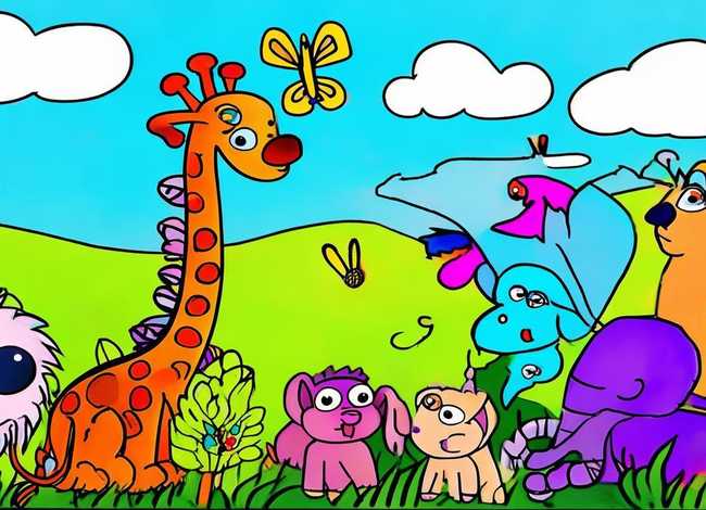 儿童动物涂鸦 - 儿童动物涂鸦图片