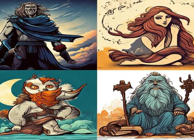 四大神话人物简笔画 - 四大神话人物简笔画图片