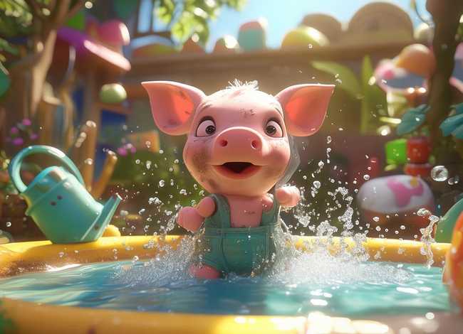 儿童故事不爱洗澡的小猪；幼儿绘本故事不爱洗澡的小猪