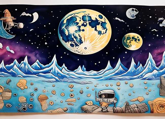 月球故事手抄报、月球故事手抄报怎么画