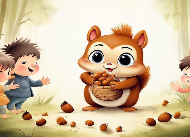小松鼠儿童故事绘本，学会分享的小松鼠绘本故事