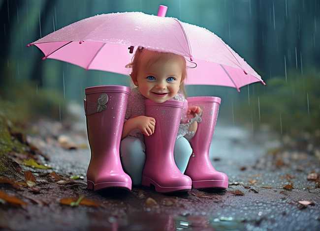 儿童故事粉红色的靴子（粉红色的雨靴故事绘本）