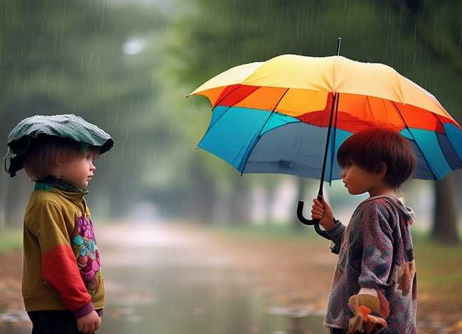 伞的孩子故事书免费看，有伞的孩子和没伞的孩子的故事