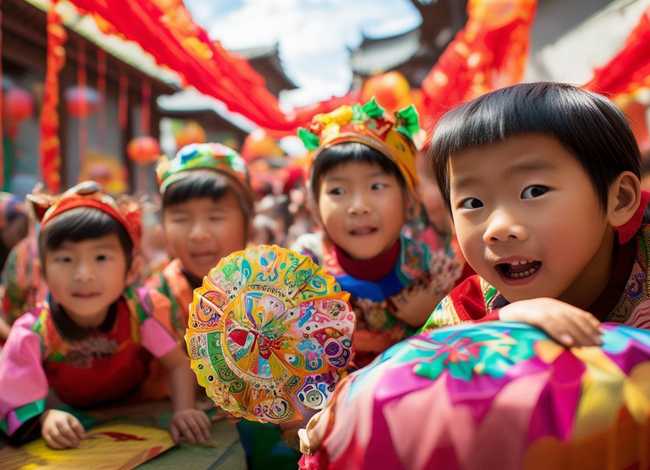 节日儿童画；传统节日儿童画