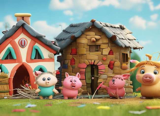 三只小猪儿童版故事；三只小猪故事原版