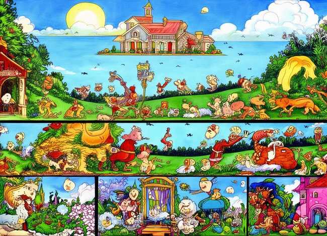 寓言故事连环画手抄报；寓言故事连环画手抄报分开