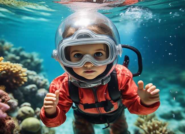 儿童水下视频，儿童水下逃生