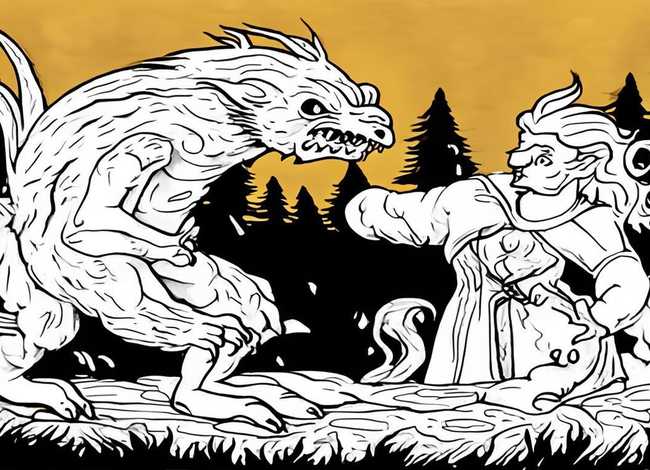 神话故事连环画4幅图片简笔，神话故事连环画4幅图片简笔画