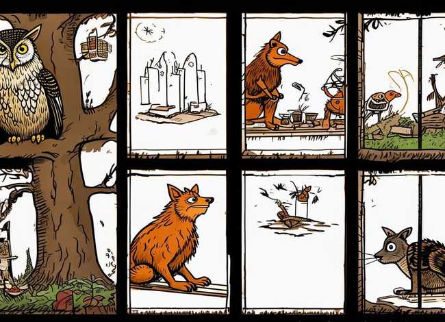 古代寓言故事连环画、古代寓言故事连环画竖版的六格板