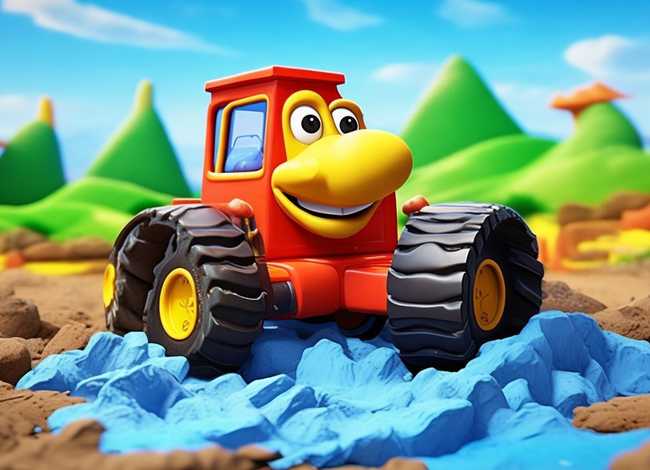 挖土机动画片视频儿童英文、挖土机英语动画片视频播放
