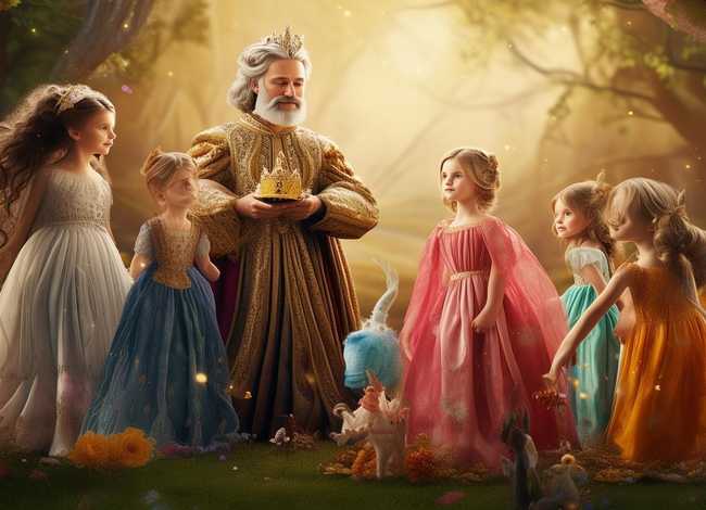 儿童故事国王和新娘 国王和四个女孩的故事