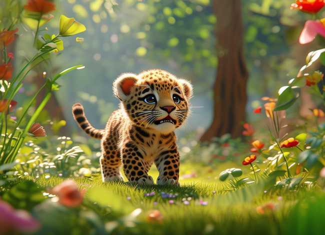 花斑豹儿童故事 - 花豹绘本故事