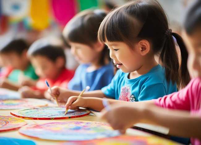 团扇绘画图案儿童教学；团扇绘画图案儿童教学图片