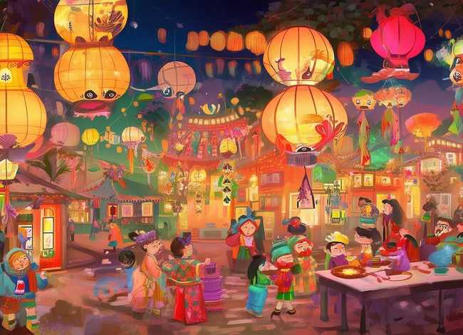 《元宵节的故事》，《元宵节的故事》绘本图片