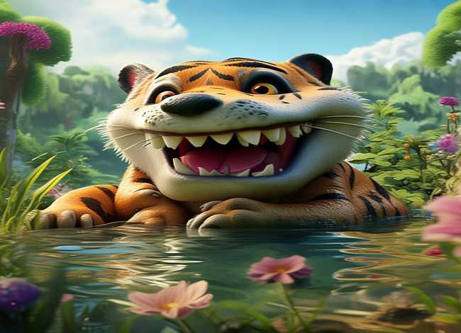 儿童故事鳄鱼吃老虎；鳄鱼吃老虎的故事