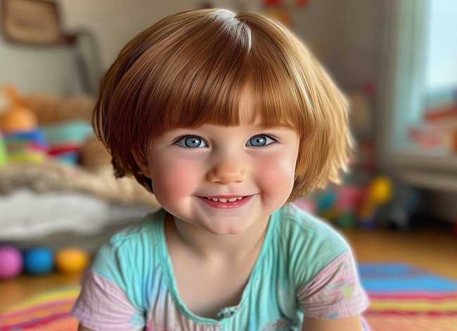 女孩儿童发型短发可爱 - 女孩儿童发型短发可爱图片