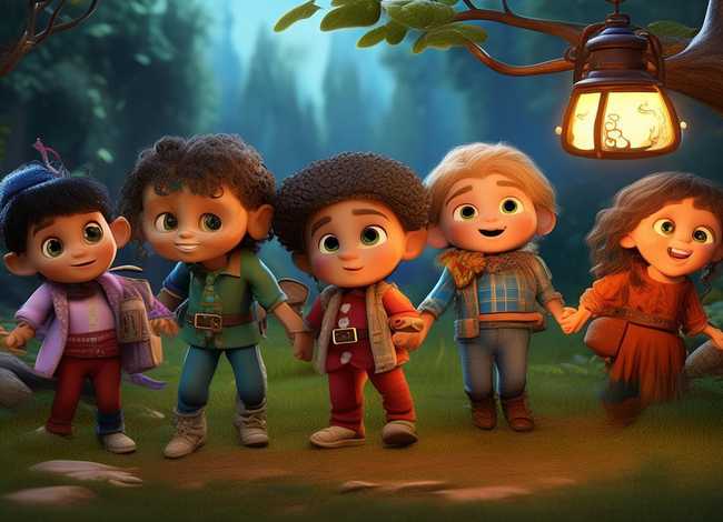 儿童故事四人冒险，四人故事幼儿