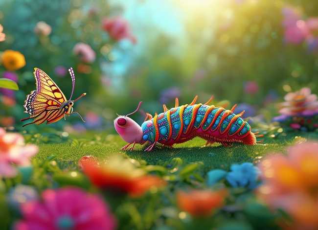 毛毛虫的儿童故事50个字；关于毛毛虫的故事50字