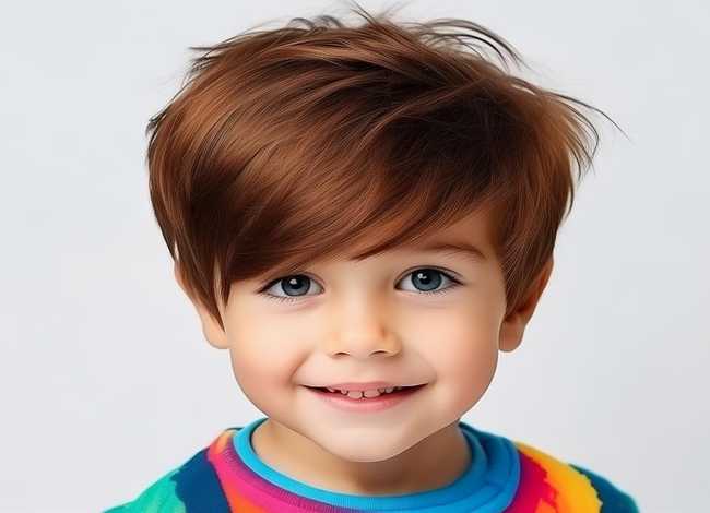 儿童栗子头发型男孩，男孩发型 儿童 短发栗子头