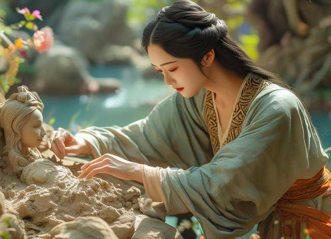 女娲造人的绘本故事 女娲造人的绘本故事图片