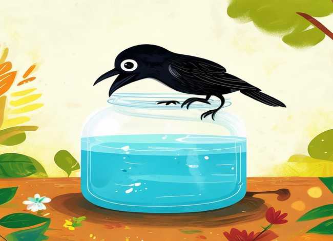 乌鸦喝水绘本故事儿童画、乌鸦喝水绘本故事简笔画 乌鸦喝水绘本故事儿童画、乌鸦喝水绘本故事简笔画