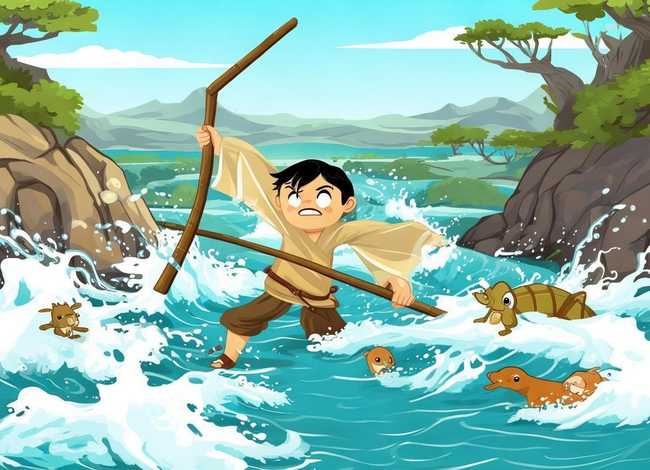 大禹治水的故事儿童版英文，大禹治水的故事英语版