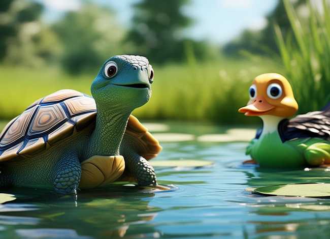 乌龟与野鸭儿童故事视频（乌龟与野鸭的故事）