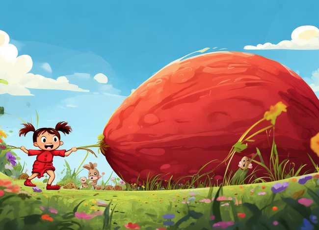 故事拔萝卜儿童画,拔萝卜故事配画 故事拔萝卜儿童画,拔萝卜故事配画