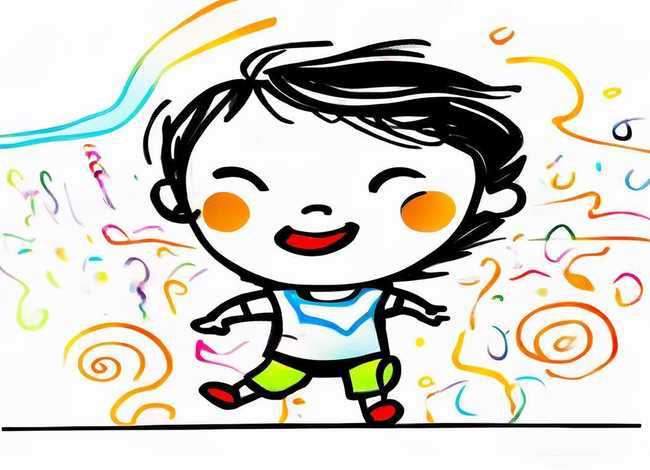 线条画儿童简笔画 - 线条画儿童简笔画图片