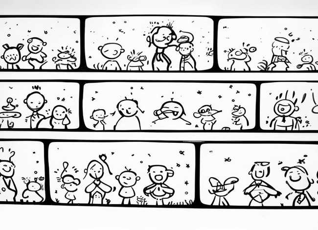 小故事简笔画，小故事简笔画8格