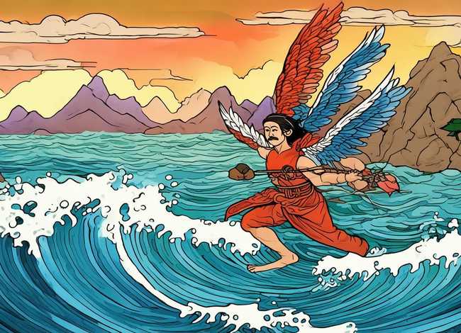 精卫填海神话故事手抄报四年级、精卫填海神话故事手抄报四年级好看精美