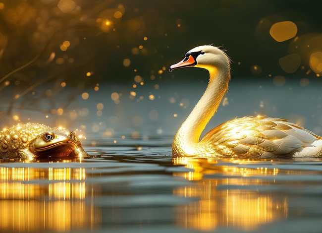 天鹅 的故事、金蟾和天鹅的故事