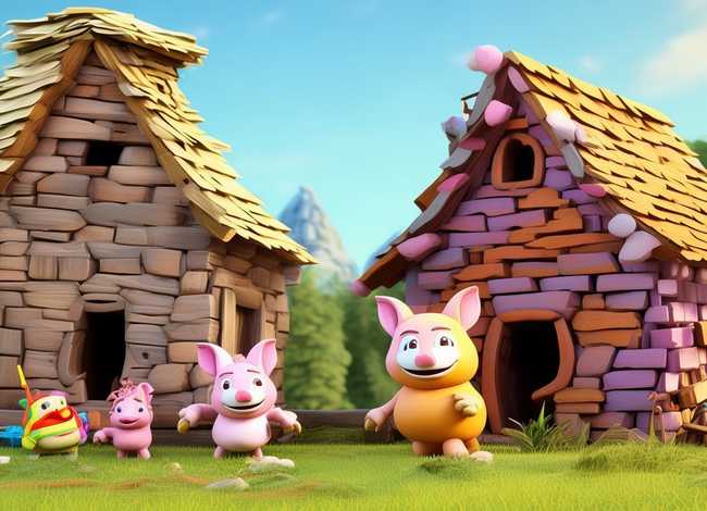 三只小猪儿童版故事；三只小猪故事原版