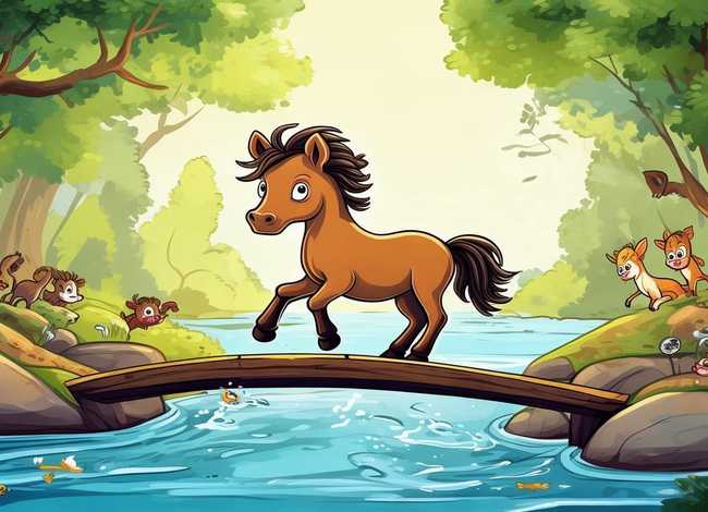 小马过河故事配图儿童画 小马过河的故事配图画 小马过河故事配图儿童画 小马过河的故事配图画