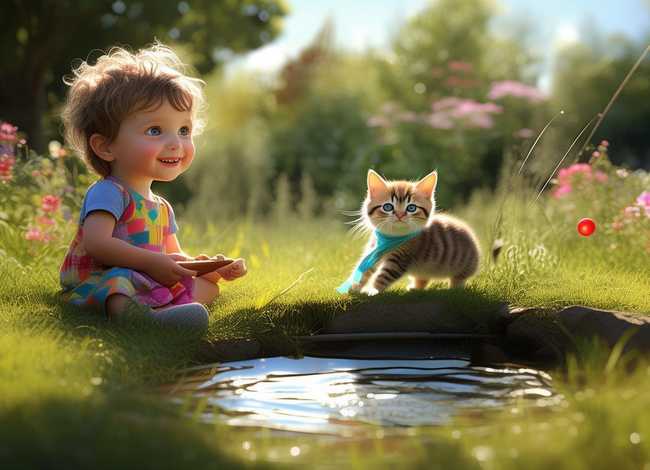 儿童故事《小猫钓鱼》（小猫钓鱼幼儿故事）