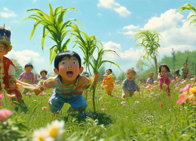 儿童故事拔苗助长三分钟看，拔苗助长的幼儿表演故事视频