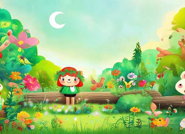 森林儿童画、森林 儿童画