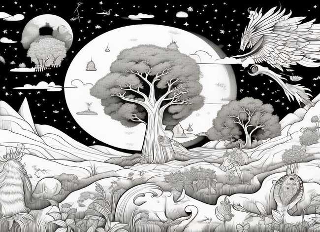 世界神话与传说故事插图简笔画（世界神话与传说故事插图简笔画图片）