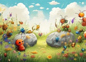 昆虫的故事儿童画 - 昆虫的故事幼儿