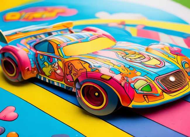 儿童赛车涂色画打印，儿童赛车涂色画打印图片