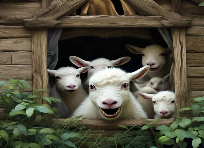 儿童故事狼和七只小山羊（幼儿故事狼和七只小山羊）
