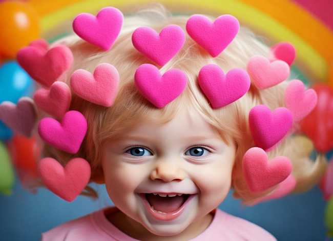 儿童心形头发；儿童心形头发怎么扎