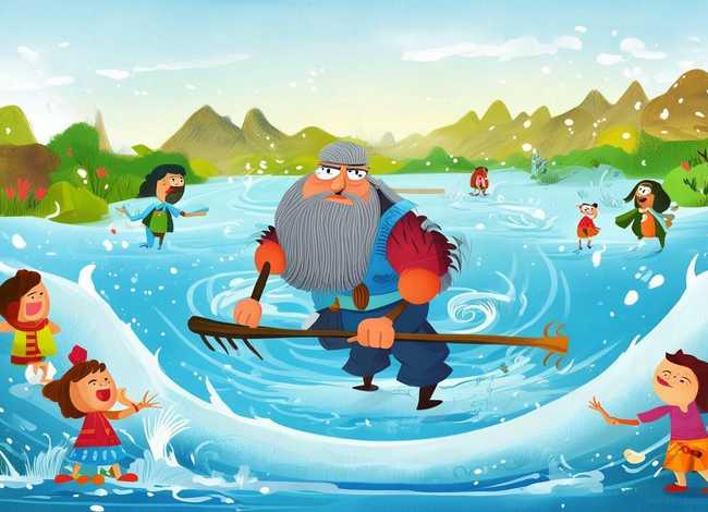 大禹治水儿童故事图片、大禹治水的图片儿童版 大禹治水儿童故事图片、大禹治水的图片儿童版