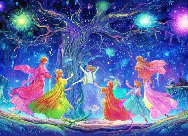 神话故事儿童绘画（神话故事 绘画）