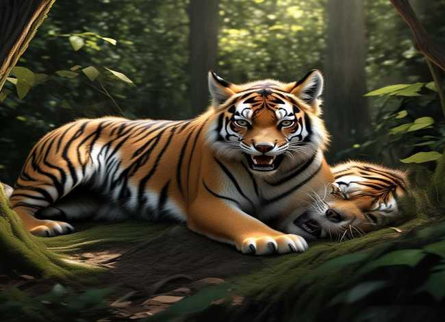 寓言故事狐假虎威图片（寓言故事狐假虎威图片字）