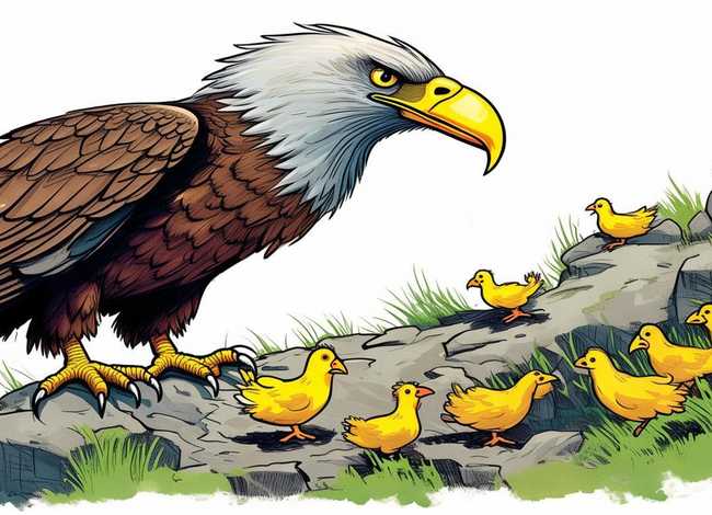 老鹰捉小鸡故事（老鹰捉小鸡故事书）