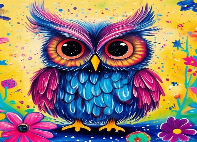 猫头鹰儿童画作品 猫头鹰儿童画 作品