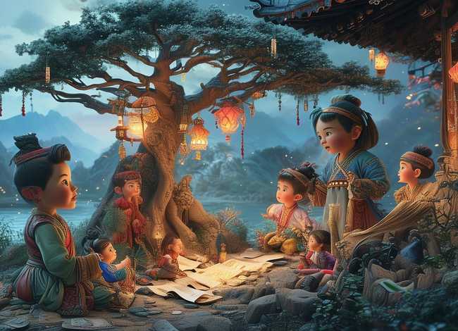 中国童话故事儿童画、中国童话怎么画